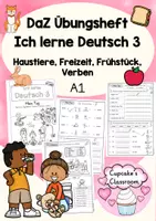Vorschau - Arbeitsblätter - DaZ - Arbeitsheft für Anfänger (A1) – Haustiere, Freizeit, Tag, Frühstück/ Lebensmittel - Deckblatt