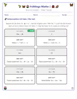 Vorschau - Arbeitsblätter - Terme & Variablen Klasse 7 | Kettenreaktion Frühlings - Seite 1