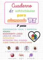 Vista previa - Hojas de trabajo - Cuaderno de actividades para alumnado TEA PARTE II - Portada