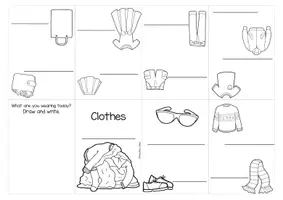Vorschau - Arbeitsblätter - Faltheft: Clothes (Come In Edition - in s/w und Farbe!) - Seite 2