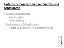 Vorschau - Arbeitsblätter - Ukulele für Anfänger - Schlagrhythmen mit Viertel- und Achtelnoten - Seite 3