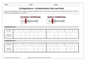 Vorschau - Arbeitsblätter - Ukulele für Anfänger - Fortgeschrittene Schlagrhythmen mit Achtelnoten über zwei Takte - Deckblatt