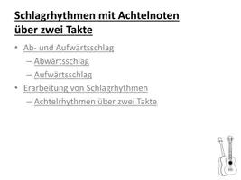 Vorschau - Arbeitsblätter - Ukulele für Anfänger - Fortgeschrittene Schlagrhythmen mit Achtelnoten über zwei Takte - Seite 3