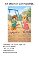 Vorschau - Arbeitsblätter - Bildergeschichte Gefühle. Streit auf dem Pausenhof, Klasse 1/2 - Seite 1