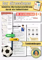 Vorschau - Arbeitsblätter - Dar direcciones – Induktive Wortschatzeinführung mit Fußballticket - Deckblatt