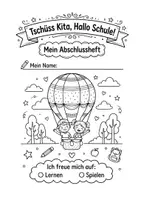 Vorschau - Anderer Materialtyp - Abschlussheft Kita & Kindergarten – SW Edition (Ink-Friendly & Ausmalheft) - 23 Seiten - Deckblatt