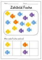 Vorschau - Arbeitsblätter - Zählen bis 10: Zählbilder & Wimmelbilder (10 Arbeitsblätter inkl. Lösungen) | Mathe Anfangsunterricht ZR 10 - Seite 2