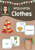 Vorschau - Spiele - Spielkarten: Clothes (Matching Pairs / Stop & Swap uvm...) - Deckblatt