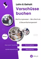 Vorschau - Präsentationen/Tafelbilder - Vorschuss buchen Lohn und Gehalt - Deckblatt