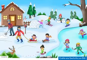 Vorschau - Arbeitsblätter - Winter | Wimmelbild | Schreibanlass | differenziert - Seite 2