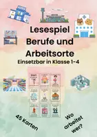 Vorschau - Spiele - Lesespiel Berufe und Arbeitsorte - Deckblatt