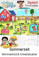 Vorschau - Arbeitsblätter - Sommer | Wimmelbild - Deckblatt