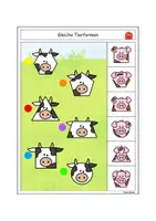 Vorschau - Stationenlernen - 🐮🐷🐑 Bauernhof Klammerkarten schau genau Kindergarten - Seite 1