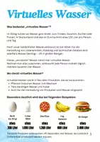 Vorschau - Arbeitsblätter - Virtuelles Wasser - Seite 1