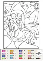 Vorschau - Arbeitsblätter - Zahlen lernen: Malen nach Zahlen (Einhorn-Edition) - Seite 2