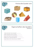 Vorschau - Arbeitsblätter - Geometrie: Der Quader (7 Übungsstationen) - Seite 1