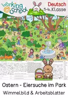 Vorschau - Arbeitsblätter - Ostern | Wimmelbild - Deckblatt