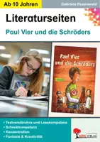 Vorschau - Arbeitsblätter - Paul Vier und die Schröders - Literaturseiten | Begleitmaterial zur Lektüre mit Arbeitsblättern & Lösungen | Deutsch Klasse 5-8 - Deckblatt