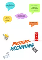 Vorschau - Arbeitsblätter - Prozentrechnung bequeme Prozentsätze Einführung - Deckblatt