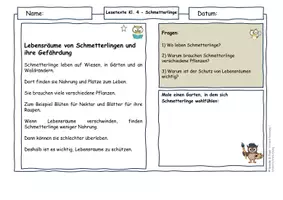 Vorschau - Arbeitsblätter - Schmetterlinge Klasse 4 | Differenzierte Lesetexte mit Nachhaltigkeit, Ökosystem & AFB I–III (mit Lösungen) - Seite 3