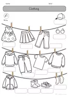 Vorschau - Arbeitsblätter - Arbeitsblatt Clothing (Kleidung) - differenziert - Seite 1