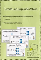 Vorschau - Poster - gerade ungerade Zahlen - Deckblatt