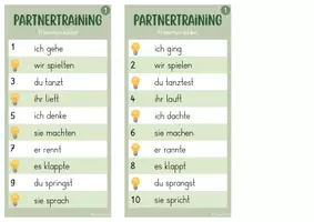 Vorschau - Arbeitsblätter - Partnertraining Präteritum bilden - Partnerarbeit, Zeitformen - Seite 3