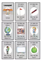Vorschau - Spiele - Lesespiel - "Ich habe.. Wer hat..?" - Schule - Seite 1