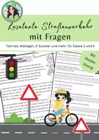Vorschau - Arbeitsblätter - Lesetexte Straßenverkehr - mit Fragen / Textversändnis - Deckblatt