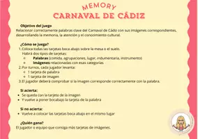 Vista previa - Juegos / Gamificación - JUEGO CARTAS MEMORY CARNAVAL DE CÁDIZ - página 2