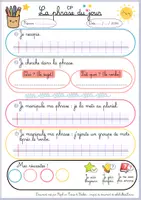 Aperçu - Feuilles d'exercices - La Phrase du jour - CP - Page de couverture