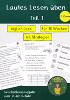 Vorschau - Arbeitsblätter - Lautes Lesen üben mit dem Bücherwurm - Lernheft - Seite 1
