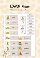 Vorschau - Bildkarten - Löwenklasse - Tafelkalender - Deckblatt