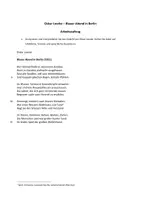 Vorschau - Klassenarbeiten - Lyrik Klausur Expressionismus - Blauer Abend in Berlin - Seite 1