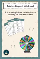 Vorschau - Spiele - Bingo - Brüche: Multiplizieren und Dividieren - Deckblatt