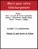 Aperçu - Matériel interactif - Cycle de vie grenouille Activités digital - Page 1