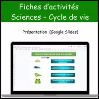 Aperçu - Matériel interactif - Cycle de vie grenouille Activités digital - Page de couverture