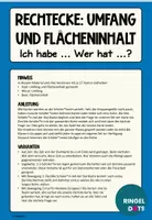 Vorschau - Spiele - Ich habe ... Wer hat ...? Flächeninhalt und Umfang von Quadrat und Rechteck - Seite 1