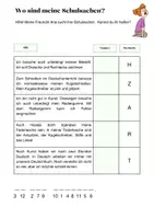 Vorschau - Arbeitsblätter - Schulsachen Lesespaziergang differenziert A1.1 DaZ / DaF - Seite 2