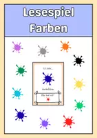 Vorschau - Spiele - Lesespiel Farben mit hell und dunkel - Deckblatt