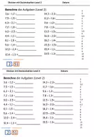 Vorschau - Arbeitsblätter - Division von Dezimalzahlen Level 1-4 - Seite 3