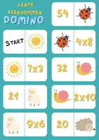 Voorbeeld - Domino groep 4 lente, keersommen - Voorblad