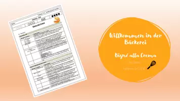 Vorschau - Arbeitsblätter - Rund um den Brandteig - Bigné alla Crema - Deckblatt