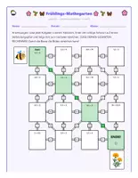 Vorschau - Arbeitsblätter - Dezimalzahlen-Labyrinth: Dezimalmultiplikation Frühling - Seite 2