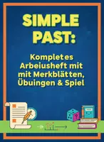 Vorschau - Unterrichtsreihen - Simple Past: Komplettes Arbeitsheft mit Merkblättern, Übungen & Spiel - Deckblatt