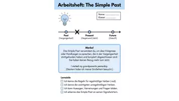 Vorschau - Unterrichtsreihen - Simple Past: Komplettes Arbeitsheft mit Merkblättern, Übungen & Spiel - Seite 1