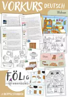 Vorschau - Stundenentwürfe - Vorkurs Deutsch - Im Haus / wohnen - Deckblatt