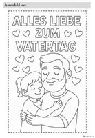 Vorschau - Mal- und Bastelvorlagen - Ausmalbilder Vatertag | Kunst Klasse 1-4 - Seite 3
