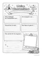 Vorschau - Arbeitsblätter - Klassenfahrt Tagebuch & Rückblick für die Grundschule - Seite 1