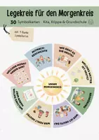 Vorschau - Bildkarten - Legekreis Morgenkreis für Kita & Grundschule | Tagesablauf Bildkarten Kindergarten | Tagesplan Karten Kinder - Deckblatt